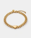Katie Loxton Allure Waterproof Gold Heart Chain Bracelet In Gold