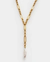 Katie Loxton Allure Waterproof Gold Pearl Lariat Necklace In Gold