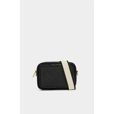Katie Loxton Avery Raffia Small Crossbody Bag In Black