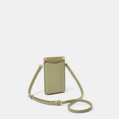 Katie Loxton Bea Cellphone Crossbody Bag In Olive In Green