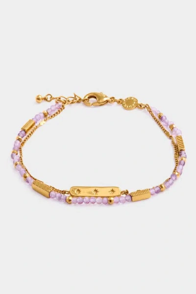 Katie Loxton Birthstone Bracelet 'february' In Gold