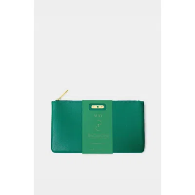 Katie Loxton Birthstone Pouch In Green