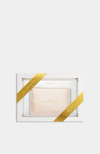 Katie Loxton Bridal Perfect Pouch Gift Set In Metallic Gold