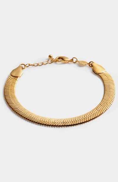 Katie Loxton Ciana Large Snake Chain Bracelet In Metallic