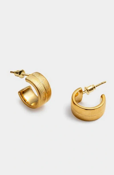 Katie Loxton Ciana Snake Huggie Hoop Earrings In Gold