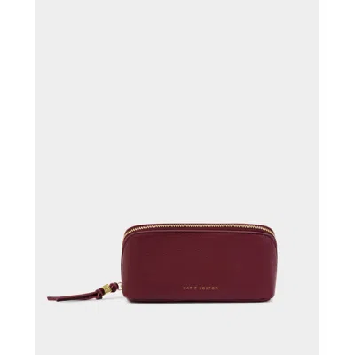 Katie Loxton Fold-out Mirror Makeup Bag In Red