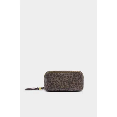 Katie Loxton Fold-out Mirror Make Up Bag In Brown