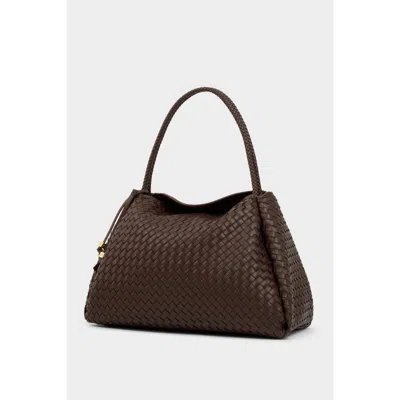 Katie Loxton Nova Hand Woven Large Shoulder Bag In Brown