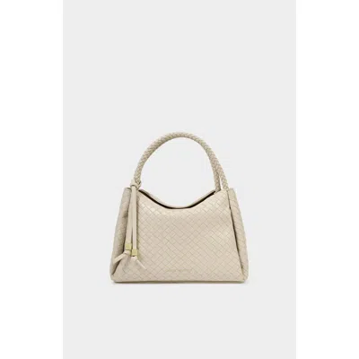 Katie Loxton Nova Woven Texture Top Handle Bag In White