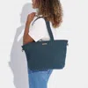 Katie Loxton Quilted Tote Bag In Dusty Navy In Multi