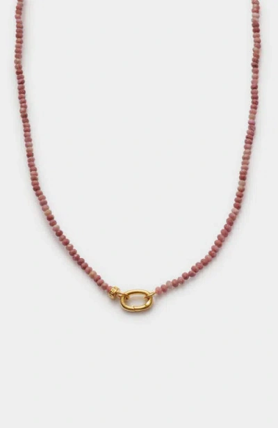 Katie Loxton Rhodochrosite Necklace In Brown