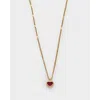 Katie Loxton Rouge Waterproof Gold Heart Necklace In Gold