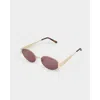 Katie Loxton Siena Oval Sunglasses In Gold