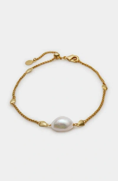Katie Loxton Sol Pearl Anklet In Gold