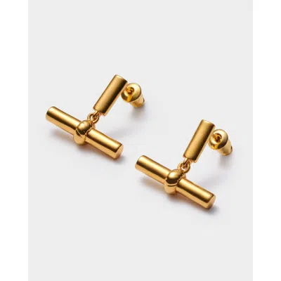 Katie Loxton Themis Waterproof Gold T-bar Earrings