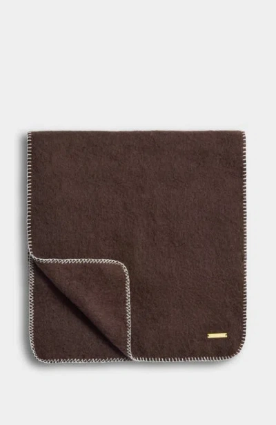 Katie Loxton Whipstitch Scarf In Chocolate