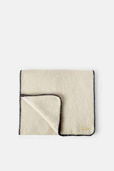Katie Loxton Whipstitch Scarf In White