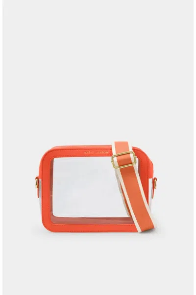 Katie Loxton Women's Clear Stadium Bag In Deep Orange