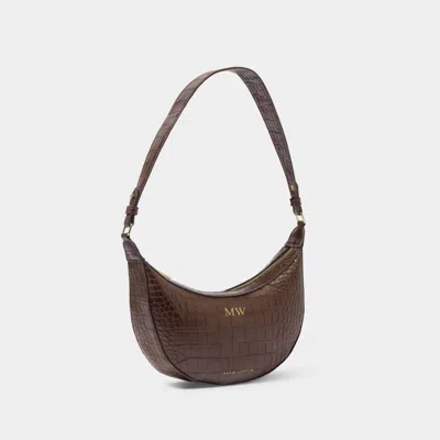 Katie Loxton Women's Marni Faux Croc Small Shoulder Bag In Chocolate In Brown