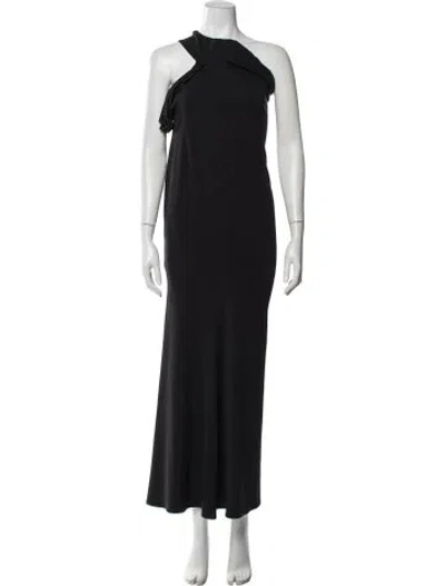 Pre-owned Katie May Asymmetrical Long Dress In Black