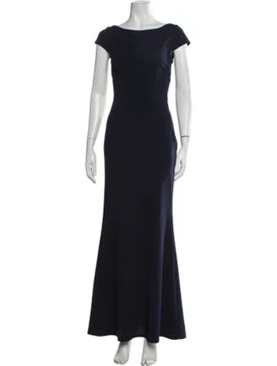 Pre-owned Katie May Bateau Neckline Long Dress In Blue