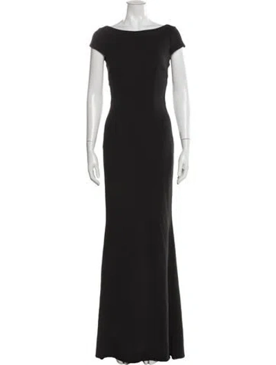 Pre-owned Katie May Bateau Neckline Long Dress In Gray