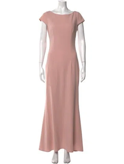 Pre-owned Katie May Bateau Neckline Long Dress In Pink