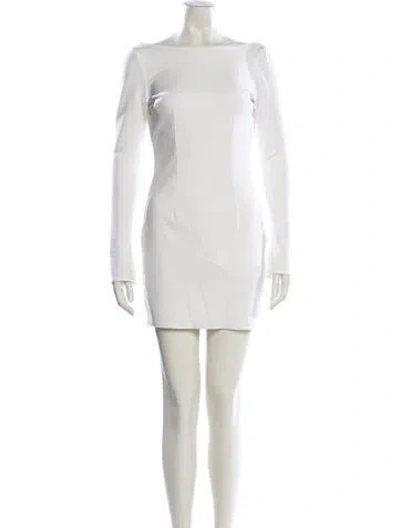 Pre-owned Katie May Bateau Neckline Mini Dress W/ Tags In White