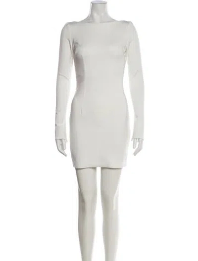Pre-owned Katie May Bateau Neckline Mini Dress In White