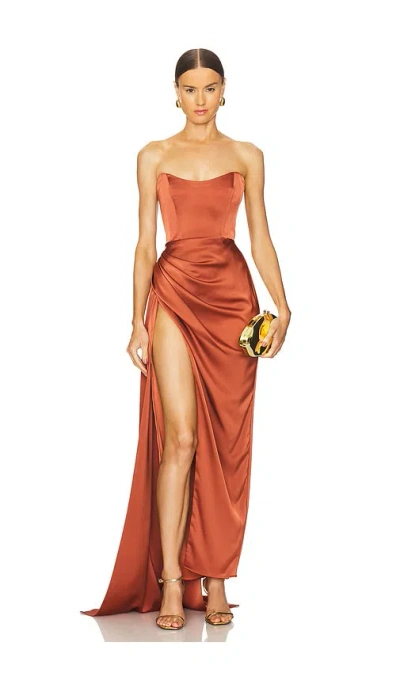 Katie May Bita Gown In Auburn In Brown