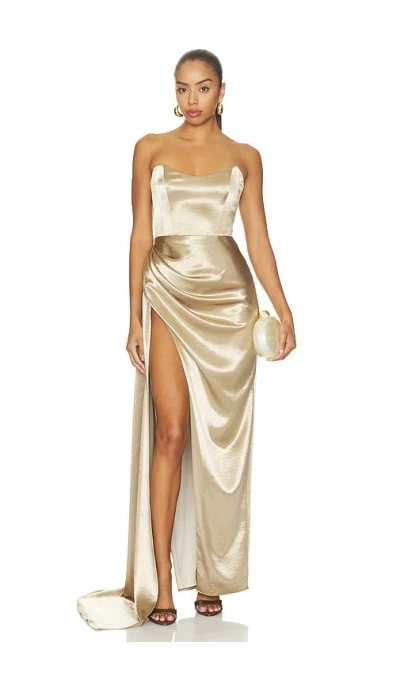 Katie May Bita Gown In Gold
