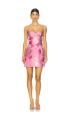 Katie May Claudette Dress In Pink Peacock