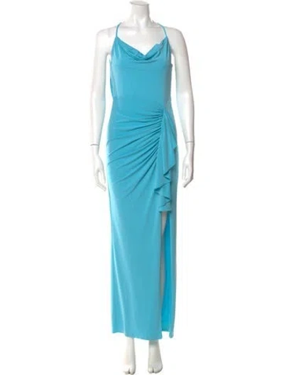 Pre-owned Katie May Cowl Neck Long Dress In Blue