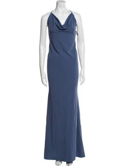 Pre-owned Katie May Cowl Neck Long Dress In Blue