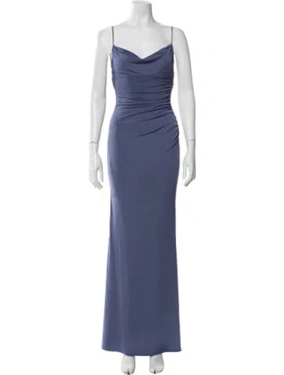 Pre-owned Katie May Cowl Neck Long Dress In Blue