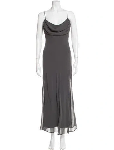 Pre-owned Katie May Cowl Neck Long Dress In Gray
