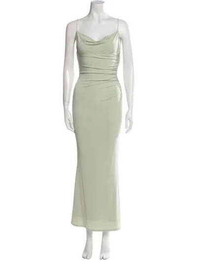 Pre-owned Katie May Cowl Neck Long Dress In Green