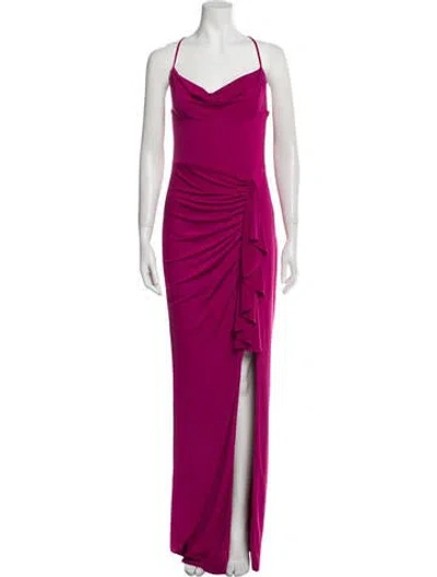 Pre-owned Katie May Cowl Neck Long Dress In Pink