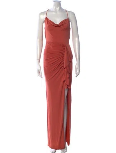 Pre-owned Katie May Cowl Neck Long Dress In Pink