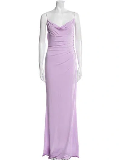 Pre-owned Katie May Cowl Neck Long Dress In Purple