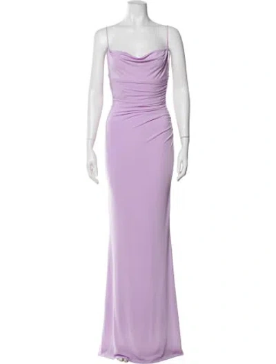Pre-owned Katie May Cowl Neck Long Dress In Purple