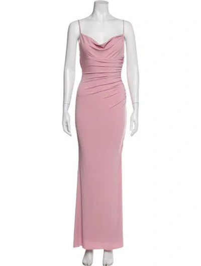 Pre-owned Katie May Cowl Neck Long Dress In Purple