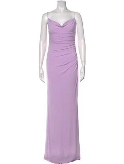 Pre-owned Katie May Cowl Neck Long Dress In Purple