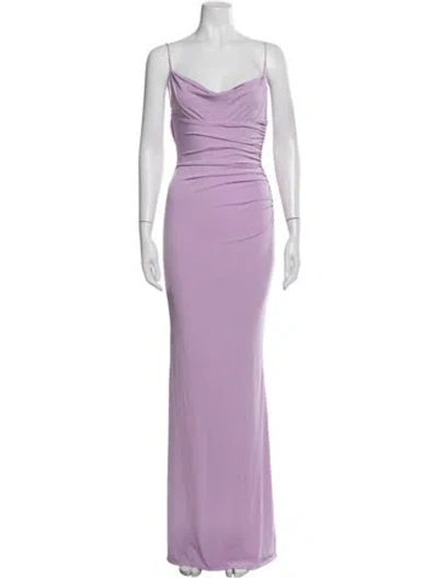 Pre-owned Katie May Cowl Neck Long Dress In Purple