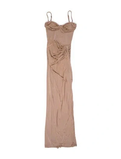 Pre-owned Katie May Cowl Neck Long Dress W/ Tags In Neutral