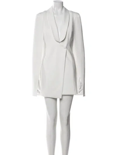 Pre-owned Katie May Cowl Neck Mini Dress In White