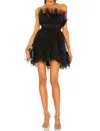 Katie May Ellee Mini Strapless Dress In Black In Black