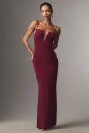 Katie May Erykah V-wire Maxi Dress In Red