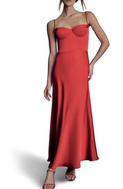 Katie May Flora Seamed Cocktail Dress In Red