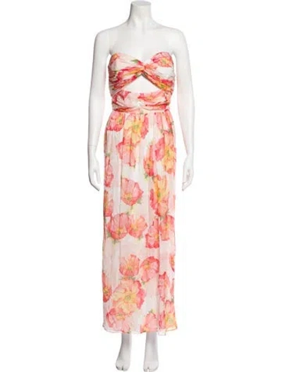 Pre-owned Katie May Floral Print Midi Length Dress In Pink